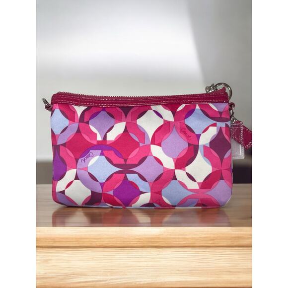 Y2K Coach 14747 Poppy Kaleidoscope Glam Tote/Crossbody/Wristlet Set - Picture 7 of 16